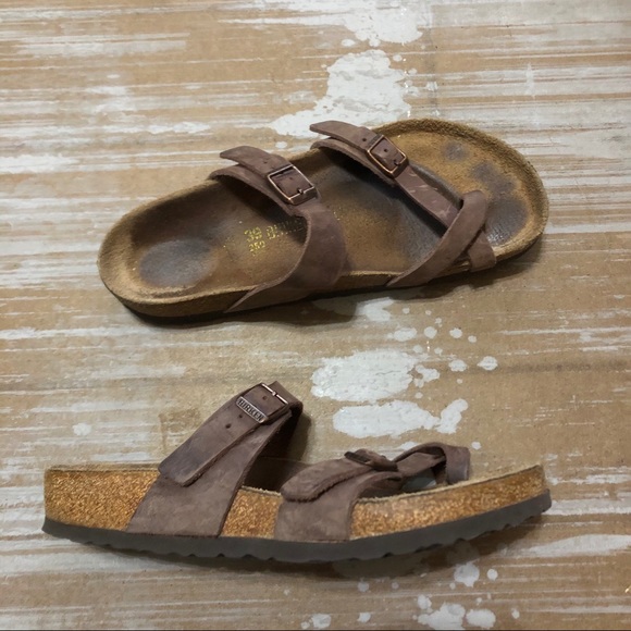 Birkenstock Shoes - Birkenstock Mayari Brown Leather Sandal Sz 39